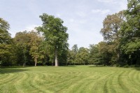 Landscape gardening - View of the Karlsruhe Schlossgarten aka Schlosspark, Baden-Wurttemberg, Germany