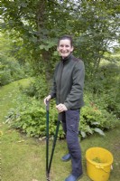 Tamsin Westhorpe, working in the garden at Stockton Bury