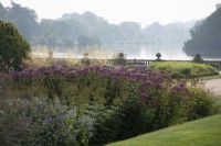 View over the lake - the Italian Garden at Trentham Gardens - September