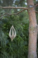 Wooden tree ornament/bird feeder.