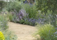 Border in the Iconic Horticultural Hero Garden. A Climate Resilient Perennial Meadow. Hampton Court Flower Festival 2021 
