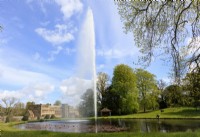 The Centenary fountain at Forde Abbey House and Gardens. May, UK.