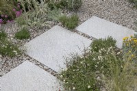 Paving stones set in gravel in Turfed Out at RHS Hampton Court Palace Garden Festival 2022