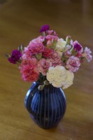 Garden Pinks - Dianthus in a blue jug