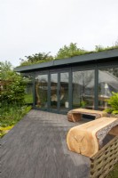 Home office with green roof - The Hide Garden, RHS Malvern Spring Festival 2022