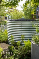 Galvanised plunge pool - The Vitamin G Garden, RHS Malvern Spring Festival 2022