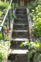Stone staircase.
