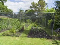 Formal vegetable garden and fruit cages