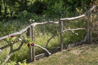 Rustic fence at Chatsworth - June 