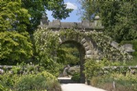 Maze Gate decked in climbing roses at Chatsworth - June 
