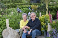 Patrick and Lois Bellew in their garden.