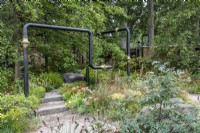 Urban garden with drought tolerant planting  - The M and G Garden, RHS Chelsea Flower Show 2021