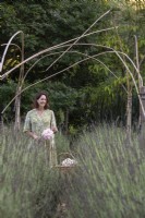 Susie Harris-Leblond in the lavender field