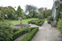 Front garden at The Burrows Gardens, Derbyshire, in August