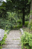 Flight of stone steps leading from the Great Terrace