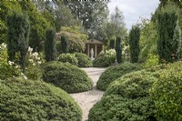 The Italian Garden at The Burrows Gardens, Derbyshire, in August