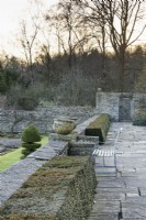 Top Terrace at Cotswold Farm Gardens in February.