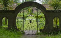  The Spider Gate in the walled garden Hoveton Hall Norfolk June Summer