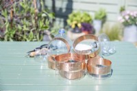Plastic bottle rings with copper tape