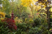 Red Pagoda in the Four Seasons Garden - West Midlands - October