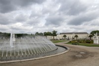 Hannover Germany Herrenhausen Royal Gardens. 
Water feature fountains in the Grosser garten Baroque gardens. 