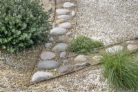 Pebble mosaic detail in The HomeAway Garden at RHS Malvern Spring Festival 2023