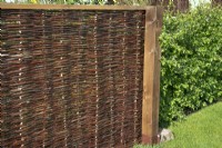 Willow screen in Greener Gloucestershire NHS Garden at RHS Malvern Spring Festival 2023
