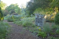 Bee Hotel in the Sunny Meadow at Knoll Gardens in Dorset