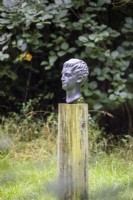 The Holloway Monument by Kelly Hunter . Head on wooden plinth. August. 