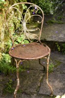 Old metal garden chair