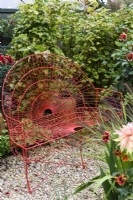 Red wirework seat