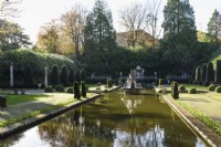 The Grand Italian Garden at Compton Acres, Dorset in November