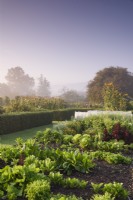 The vegetable garden in the walled garden at Parham House in September