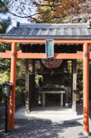 Shrine on one of the islands of the Kyoyochi Pond.