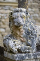 Carved lion at Iford Manor