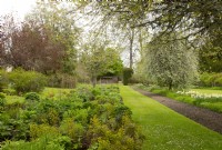 Spring beds in the flower garden at Cawdor Castle Gardens.