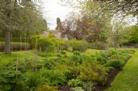Spring beds in the flower garden at Cawdor Castle Gardens.
