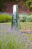 Mirror object in the lavender garden 