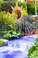 Colorfully designed garden 