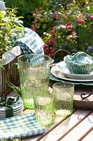 Carafe and glasses for herbal decoration 
