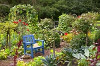 Vegetable garden with seating area 