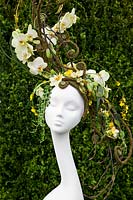 Floral hat design at the Chelsea Flower Show 