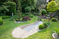 Barefoot path in the garden 