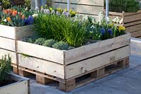 Plant containers made from pallets 