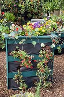 Raised bed made of pallets 