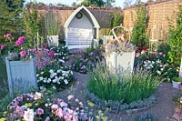 Romantic garden with arbor 