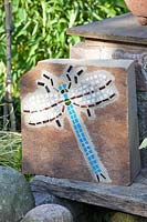 Glass mosaic dragonfly 
