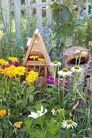 Bed with insect hotel 