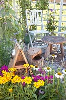 Small terrace with insect hotel 