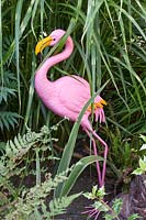 Flamingo as garden decoration 